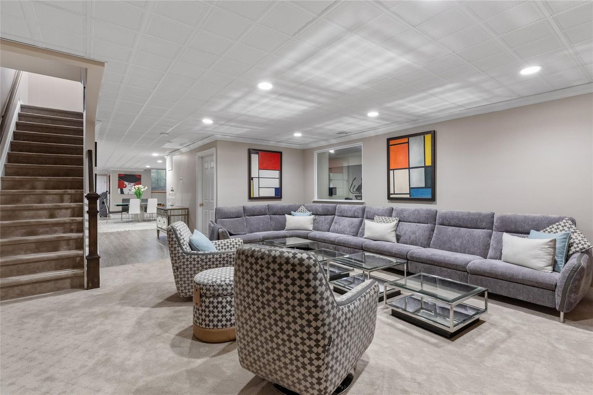 Interior, Living room, Recessed Lighting