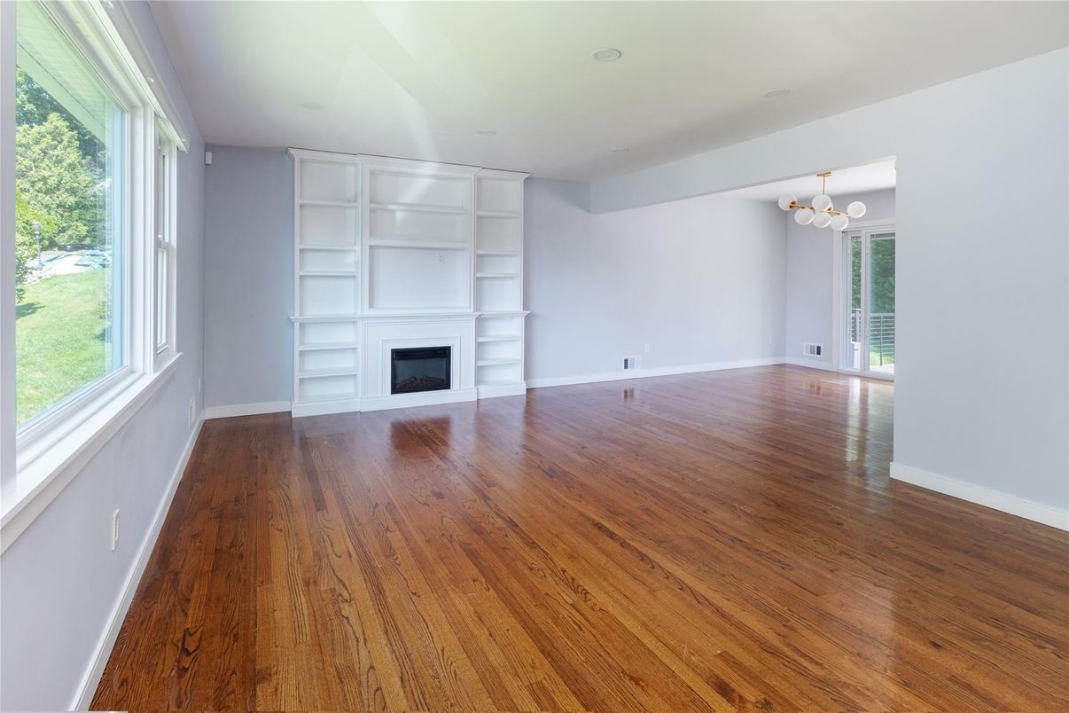 Empty room, Fireplace, Interior, Wood Texture Flooring