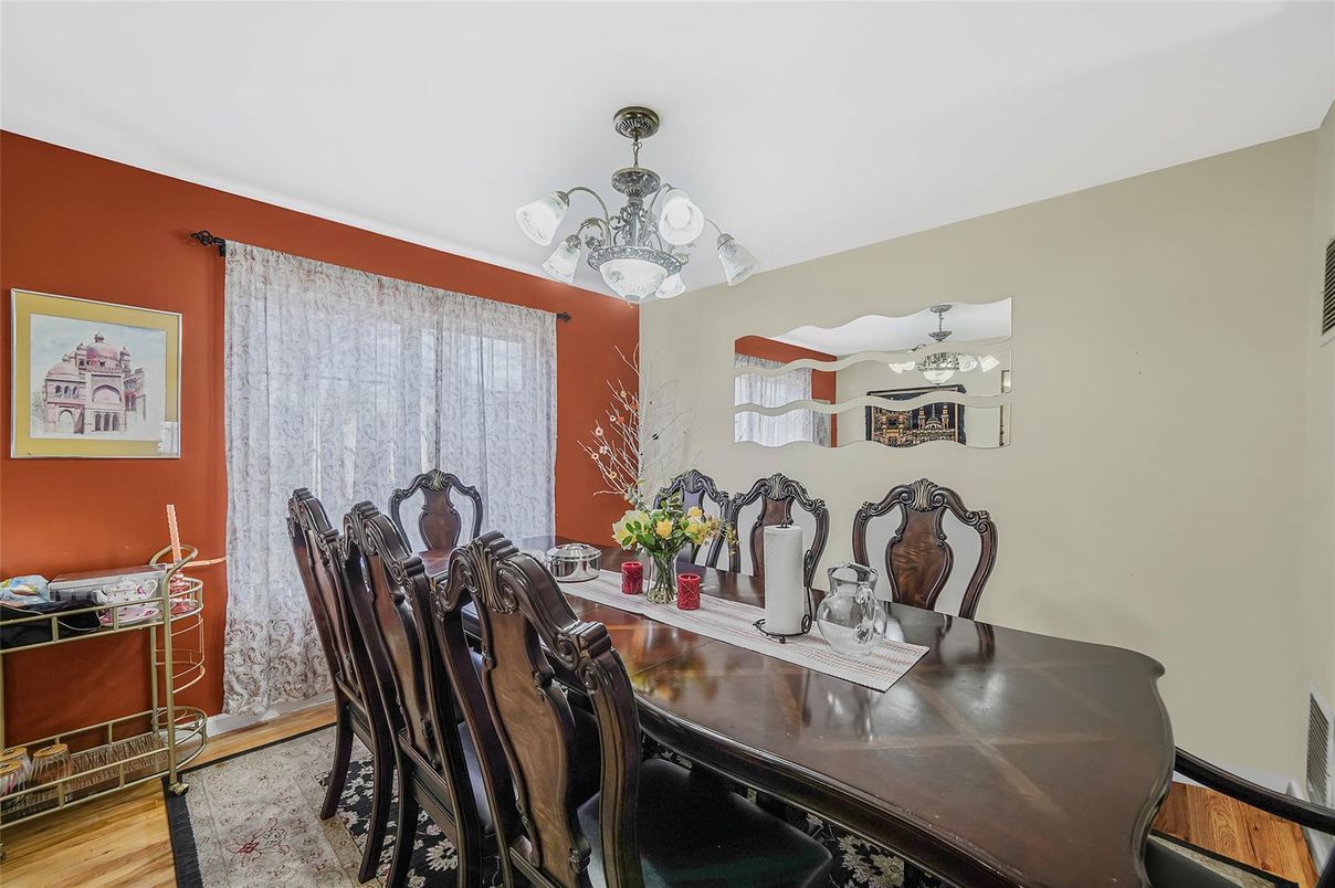 Chandelier, Dining room, Interior, Wood Texture Flooring