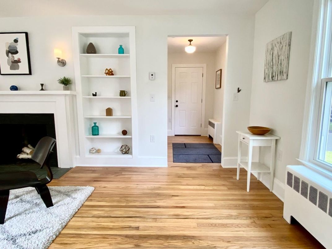 Fireplace, Interior, Wood Texture Flooring