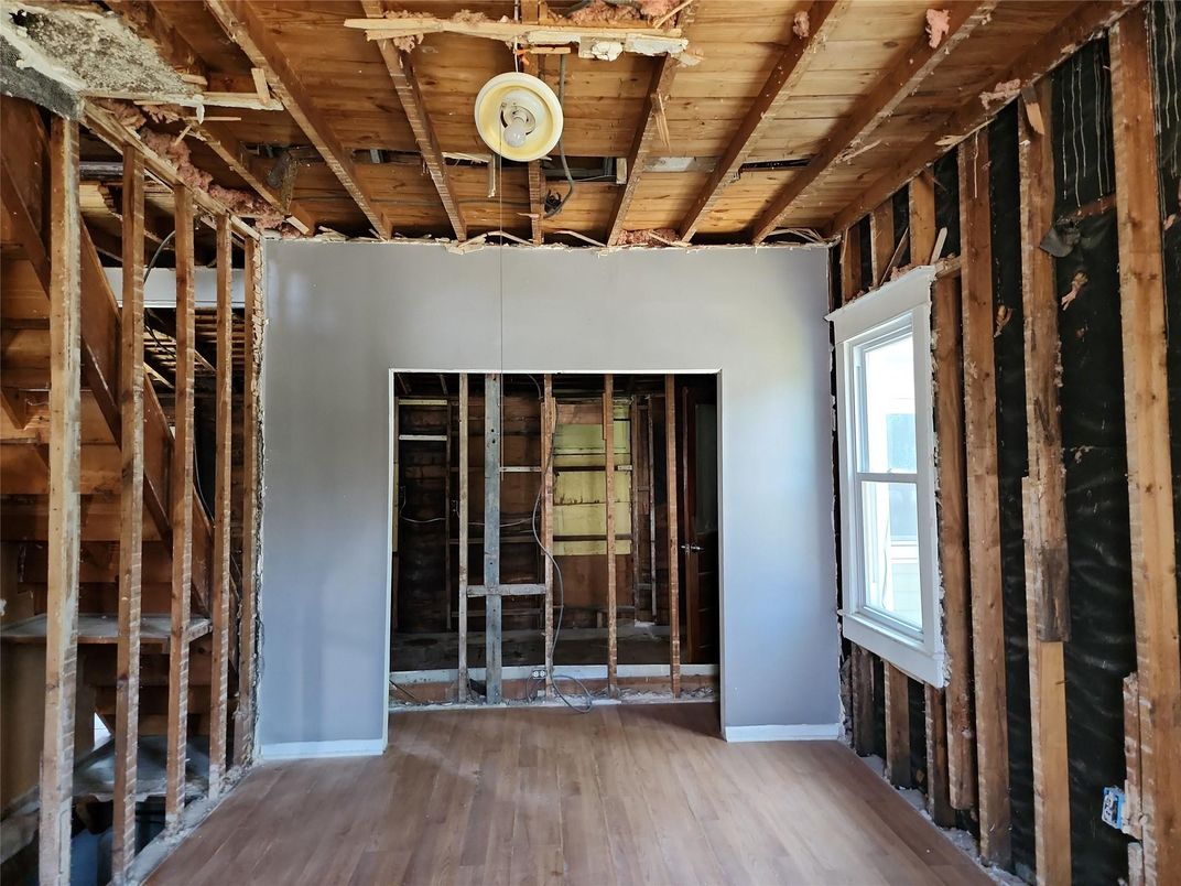 Empty room, Interior, Wooden Beams, Wooden Ceilings, Wood Texture Flooring