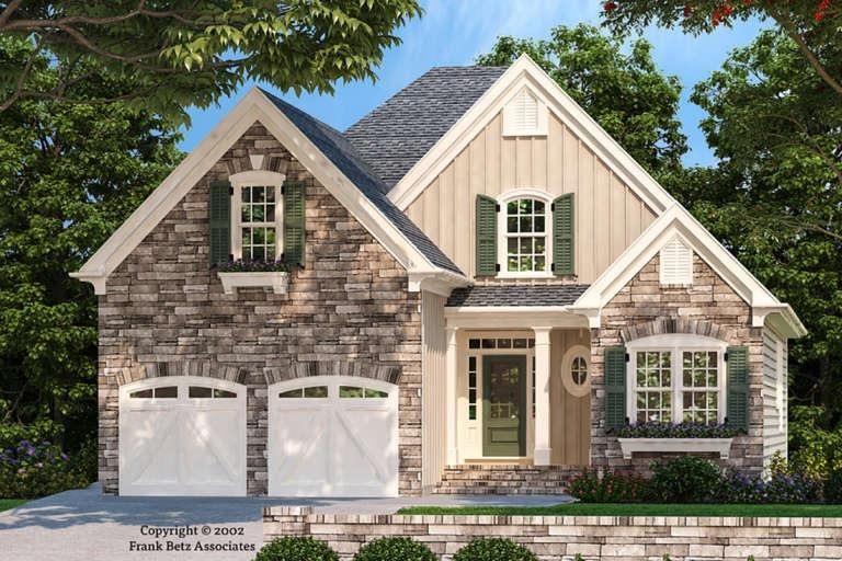 Attached, Exterior, Facade, Brick Traditional