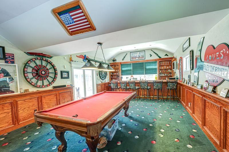 Billiard Table, Game Room, Interior, Pendant Lights