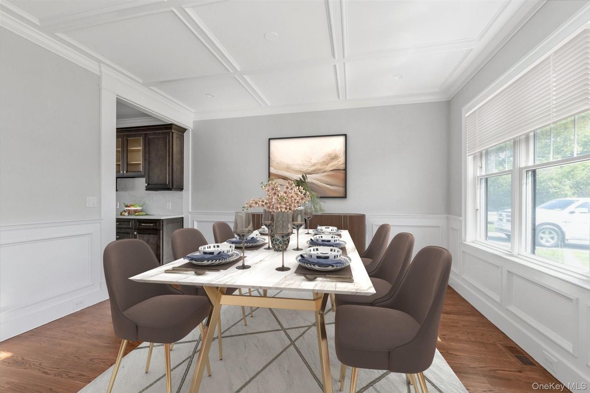 Dining room, Interior, Wood Texture Flooring