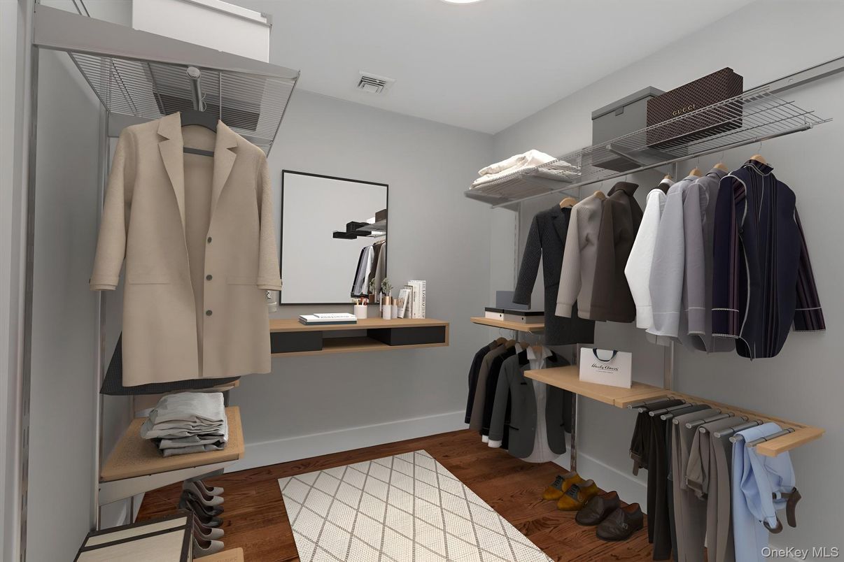 Interior, Walk-in Closets, Wood Texture Flooring