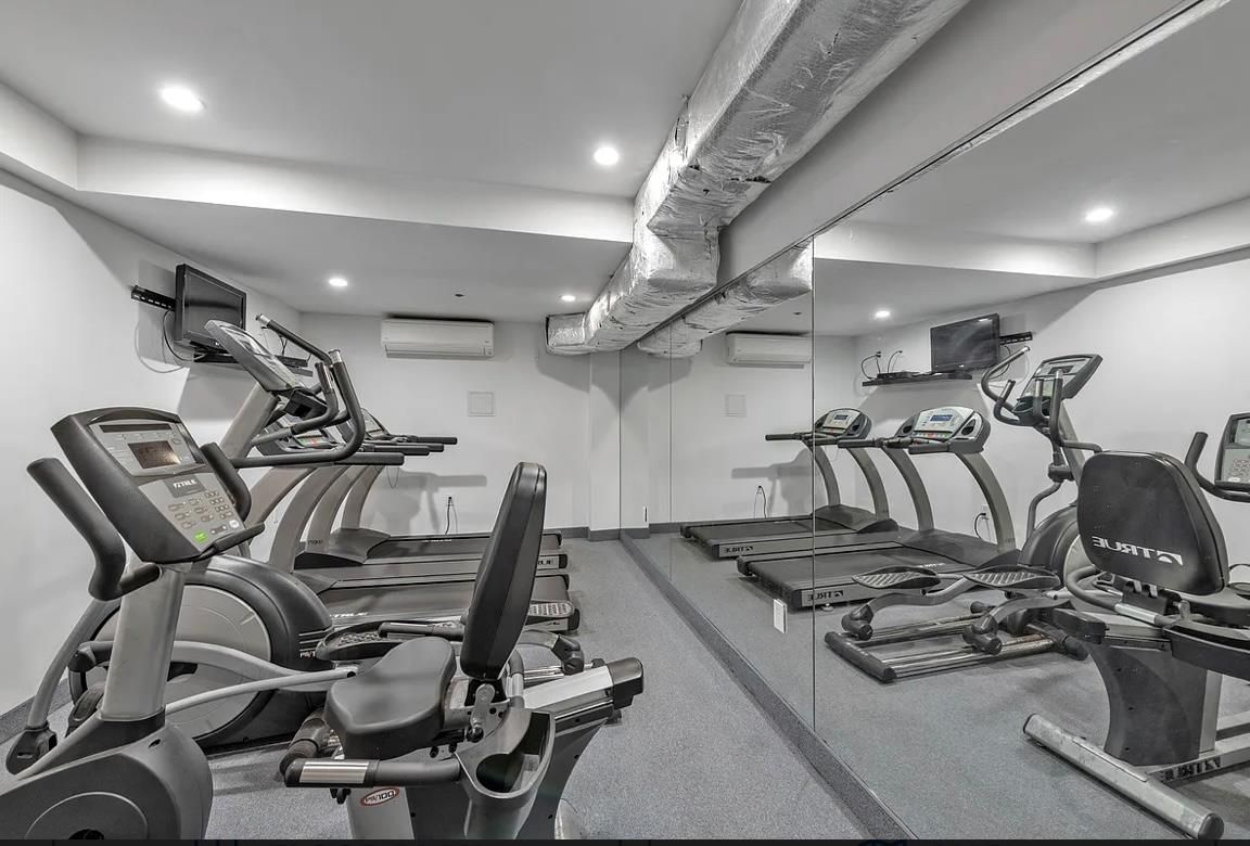 Fitness Equipment, Gym, Interior, Recessed Lighting