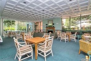 Dining room, Fireplace, Interior, Recessed Lighting