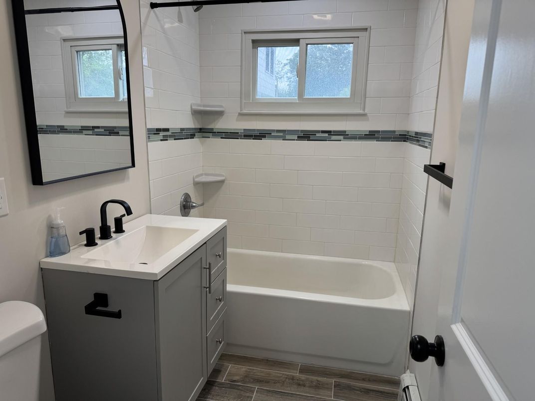 Bathroom, Interior, Wood Texture Flooring