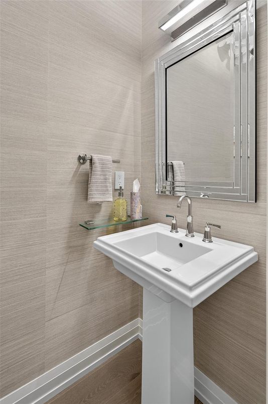 Bathroom, Interior, Wood Texture Flooring
