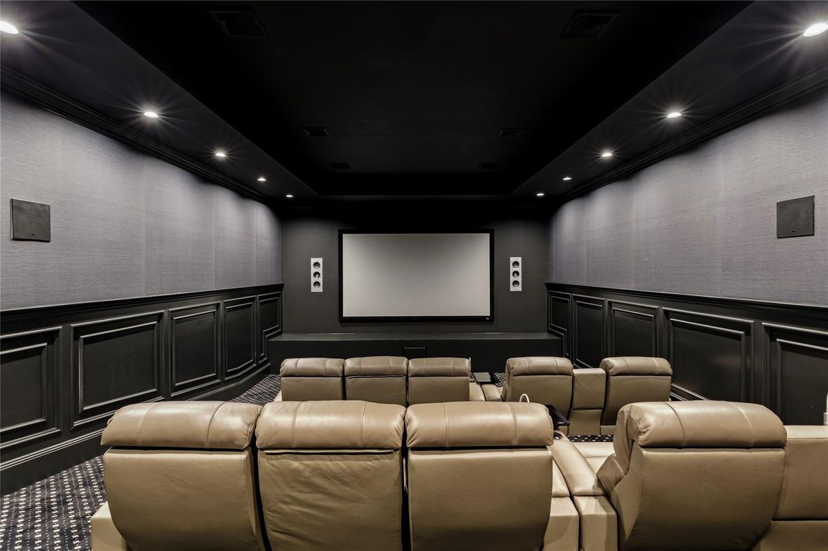 Home Theatre Room, Interior, Projection Screen, Recessed Lighting, Theatre Room