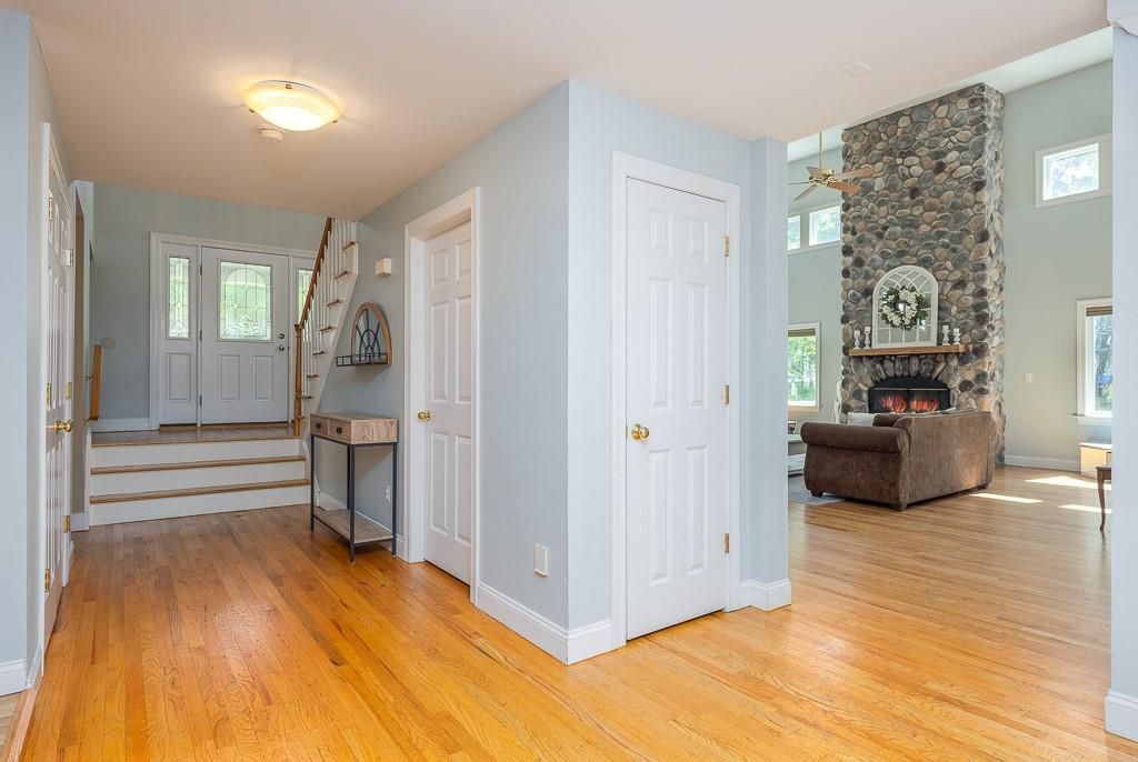 Fireplace, Interior, Wood Texture Flooring