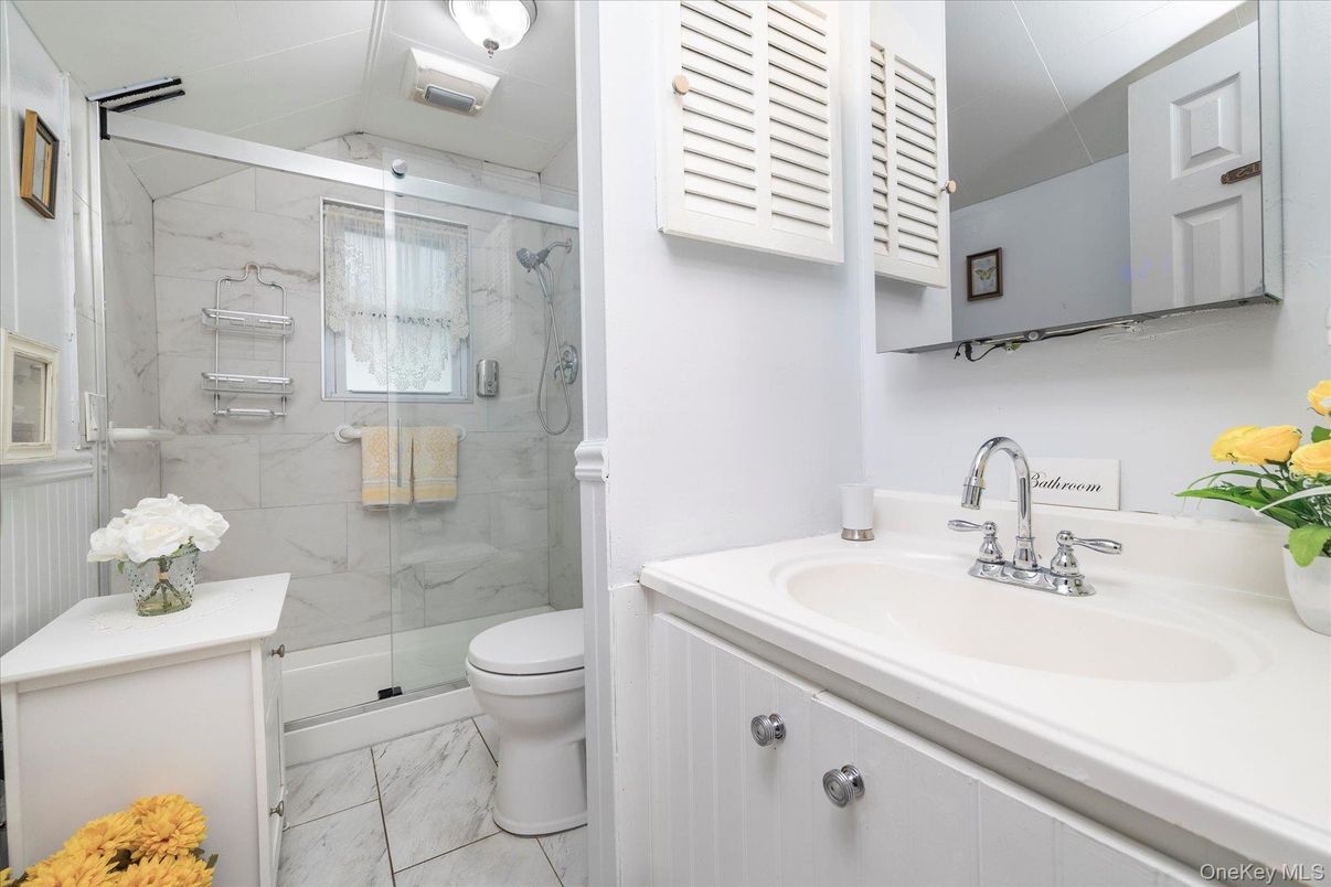 Bathroom, Glass Shower, Interior, Marble, Marble Walls