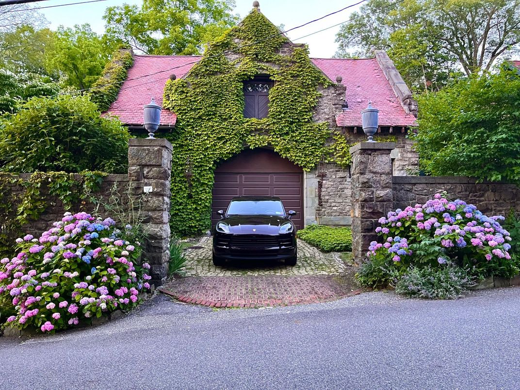 Attached, Exterior, Facade, Brick Facade, Tudor Revival