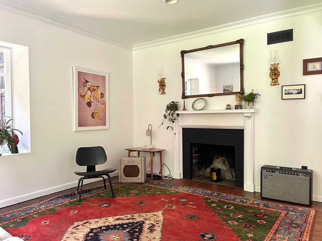 Fireplace, Interior, Recessed Lighting, Wood Texture Flooring