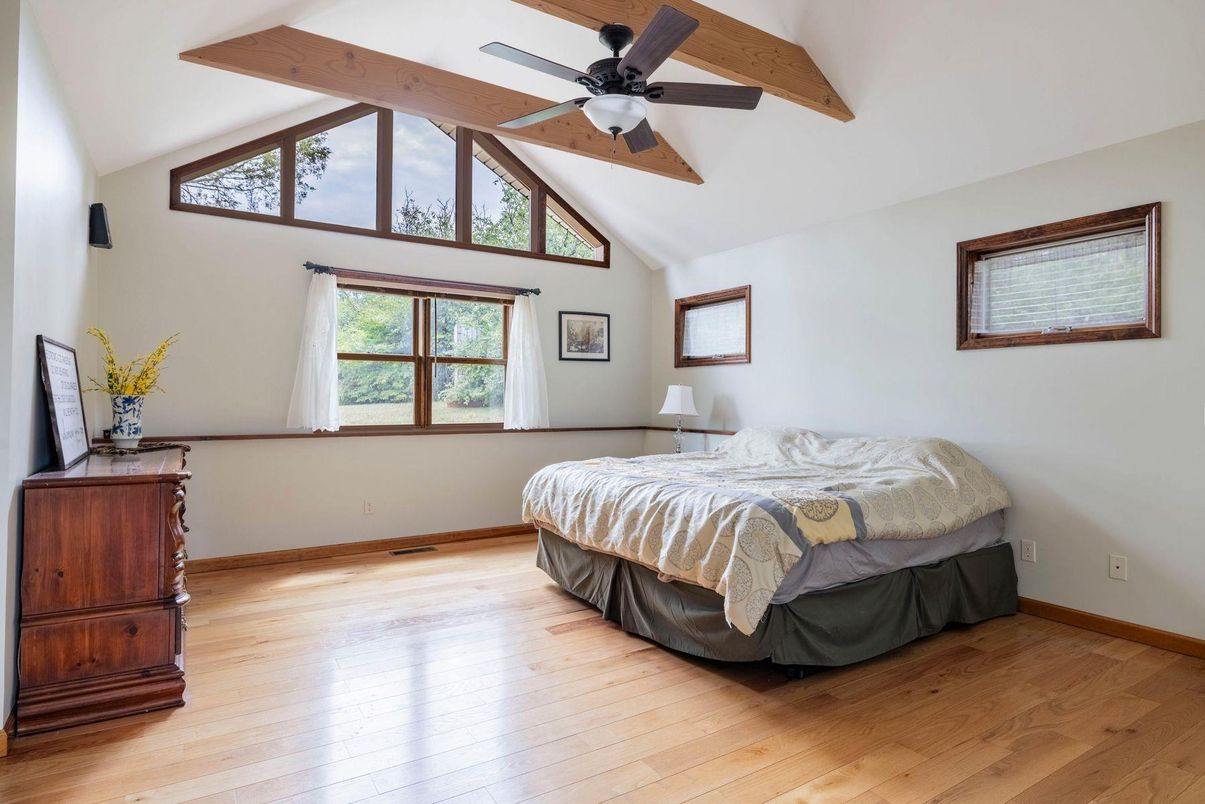 Bedroom, Interior, Wooden Beams, Wood Texture Flooring
