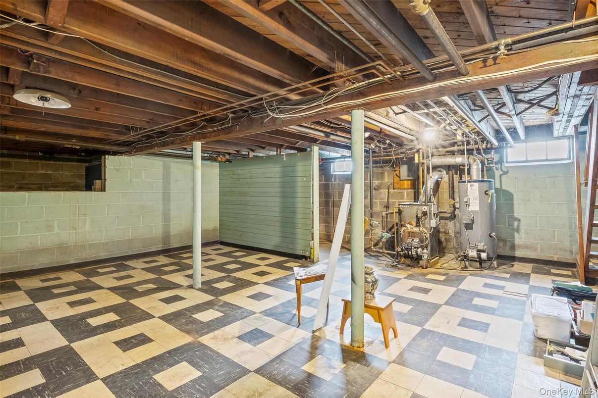 Fitness Equipment, Interior, Stone Walls, Wooden Beams