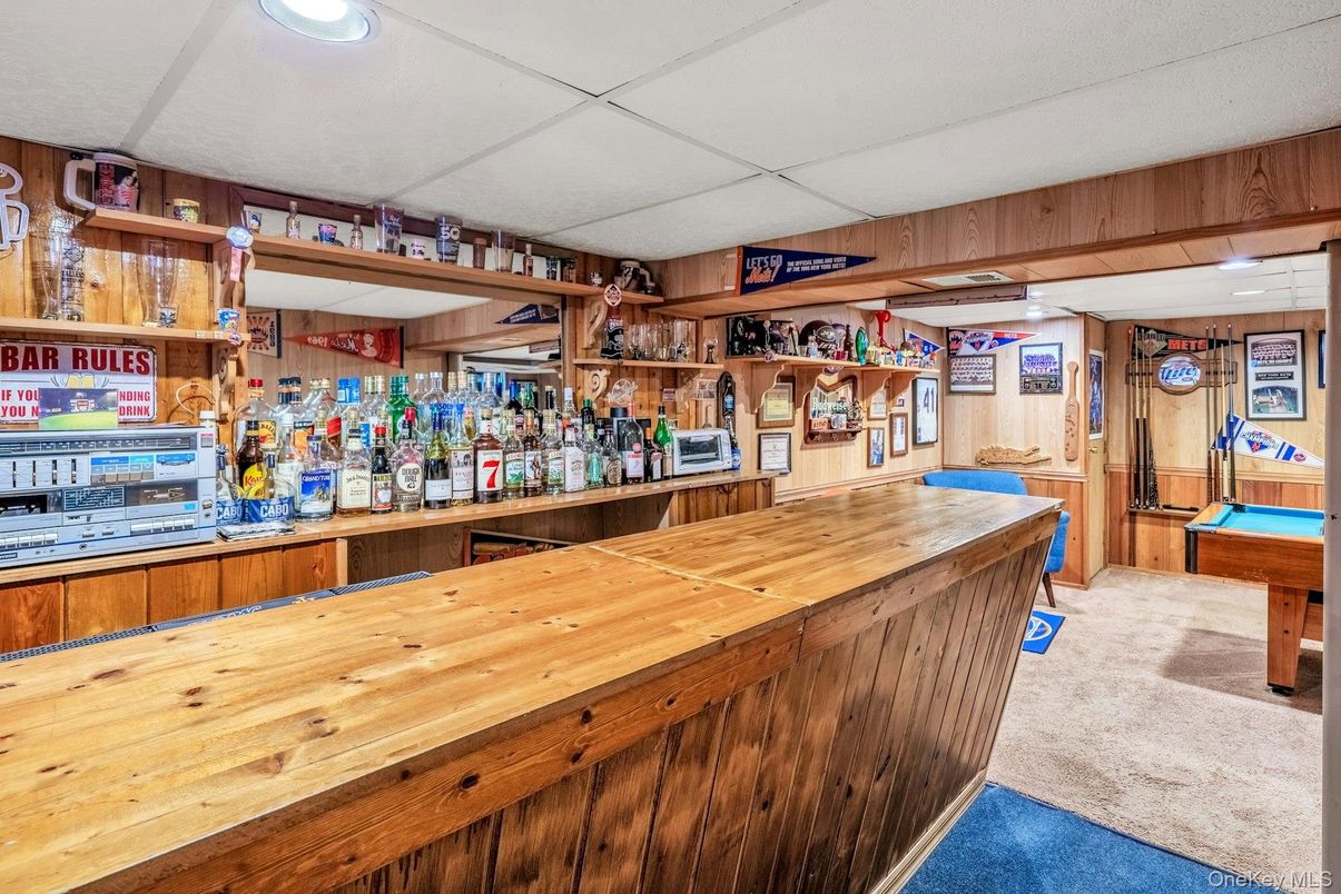 Billiard Table, Game Room, Interior, Recessed Lighting, Wooden Walls