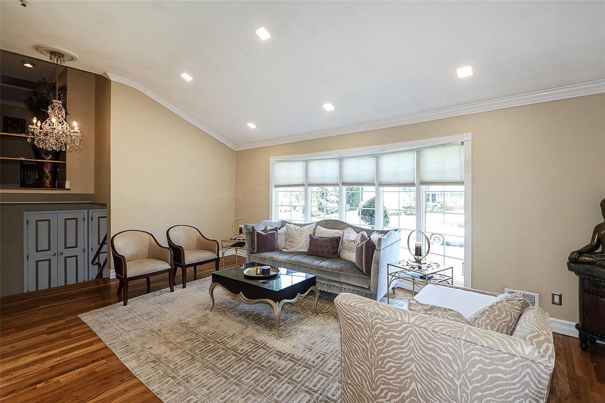 Chandelier, Interior, Living room, Recessed Lighting, Wood Texture Flooring