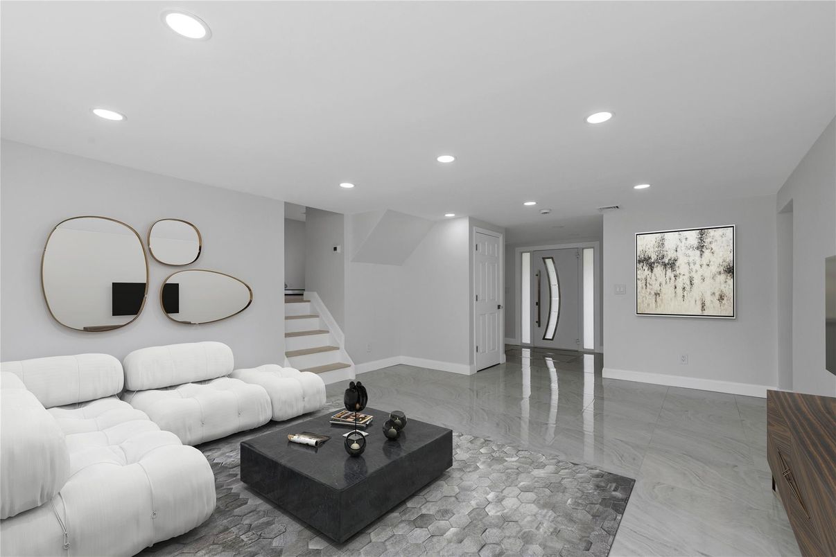 Interior, Living room, Marble, Recessed Lighting