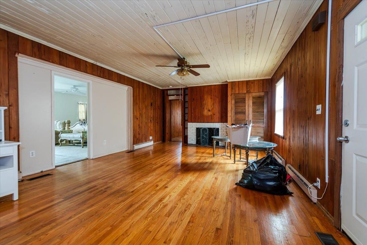 Fireplace, Interior, Wood Texture Flooring, Wooden Walls