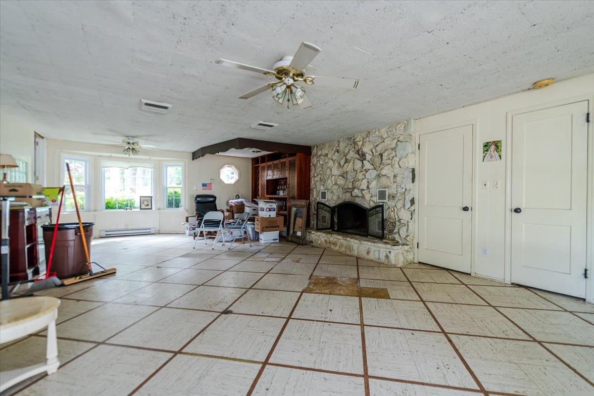 Fireplace, Interior, Stone Walls