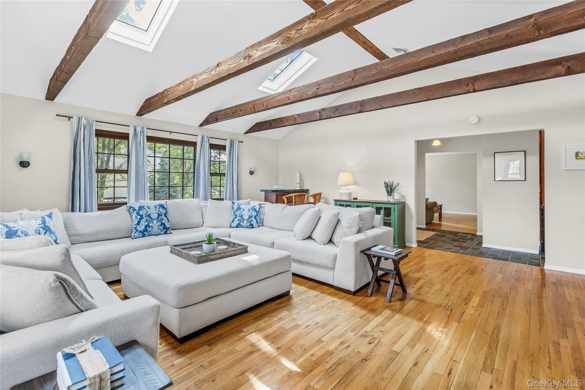 Interior, Living room, Wooden Beams, Wood Texture Flooring