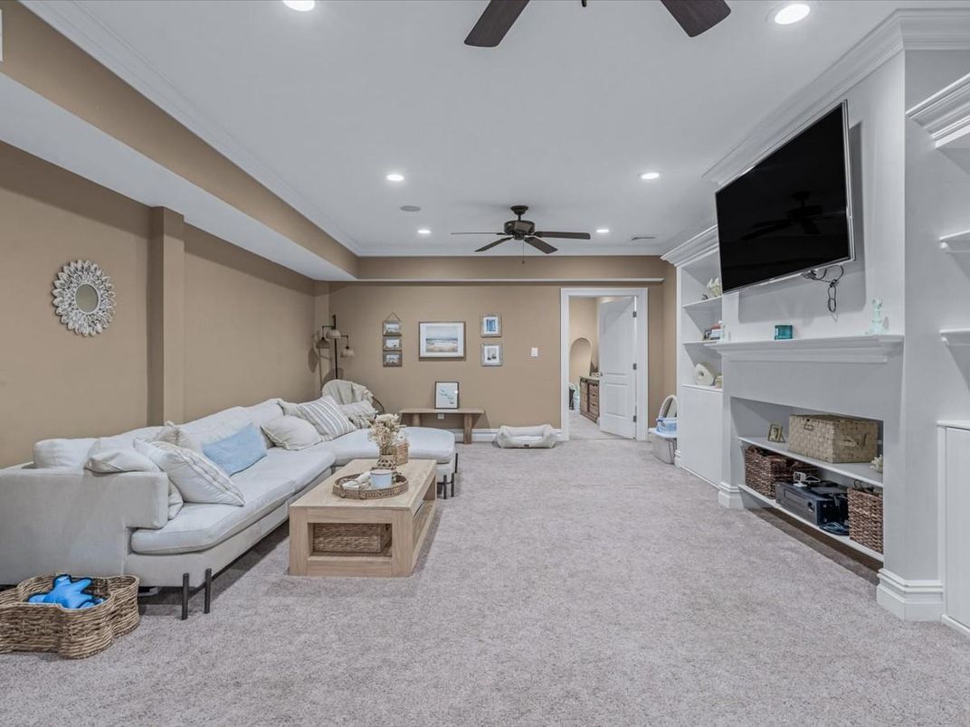 Fireplace, Interior, Living room, Recessed Lighting