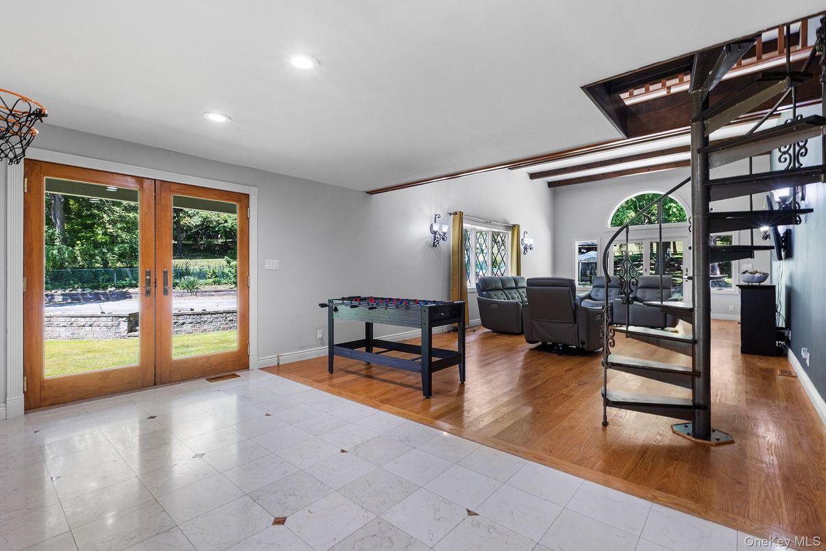 Game Room, Interior, Recessed Lighting, Wood Texture Flooring