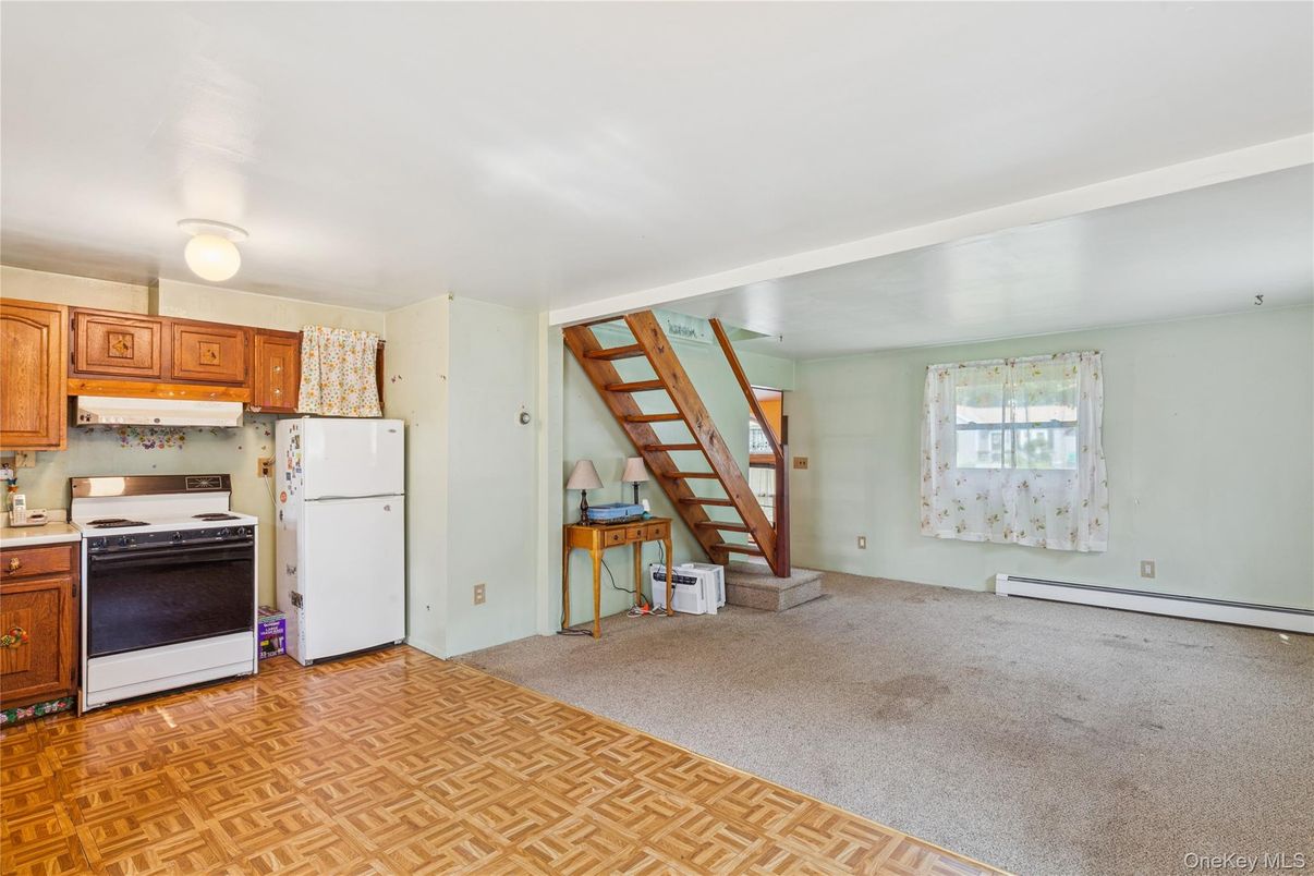 Interior, Kitchen, Wood Texture Flooring