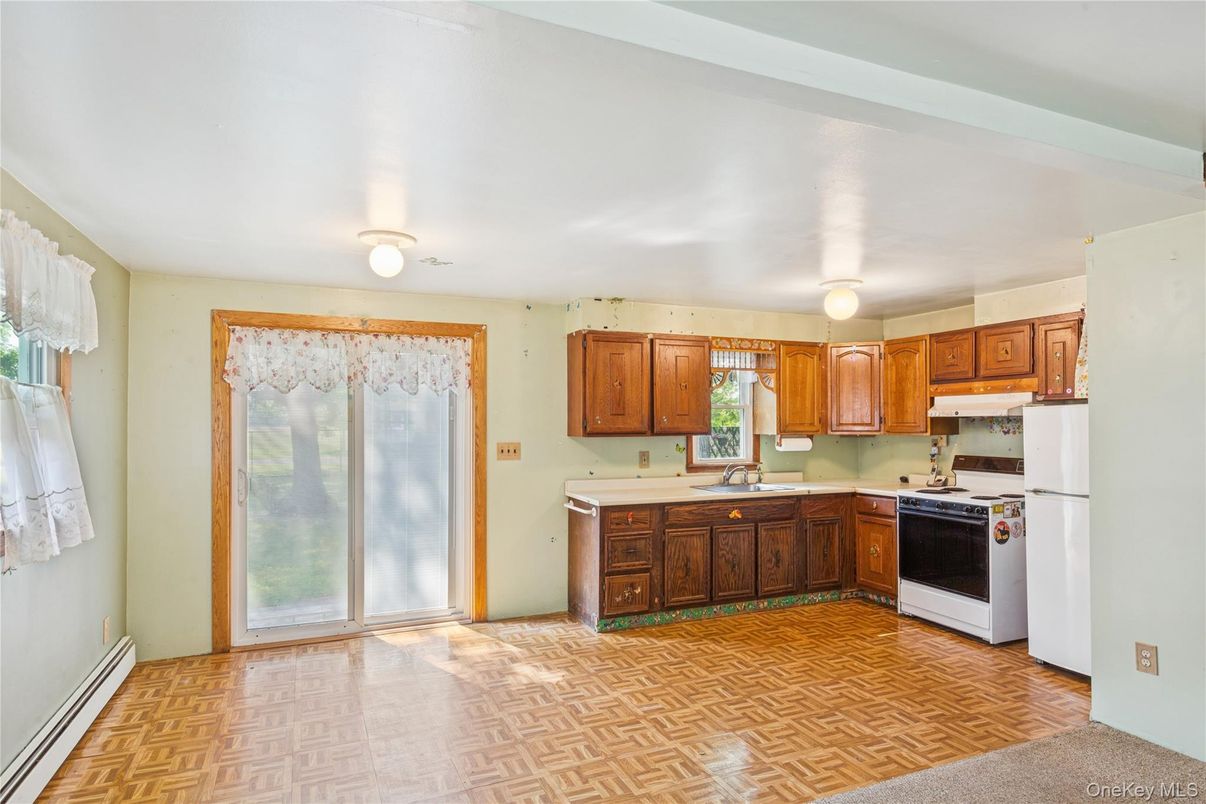 Interior, Kitchen, Wood Texture Flooring