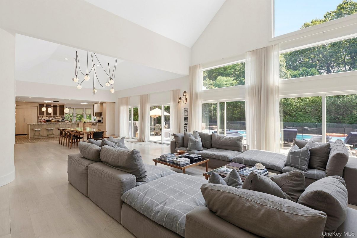 Dining room, Interior, Kitchen, Living room, Pendant Lights, Recessed Lighting, Wood Texture Flooring