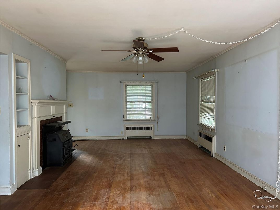 Empty room, Fireplace, Interior, Wood Texture Flooring