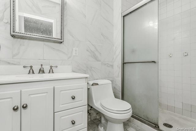 Bathroom, Glass Shower, Interior, Marble Walls