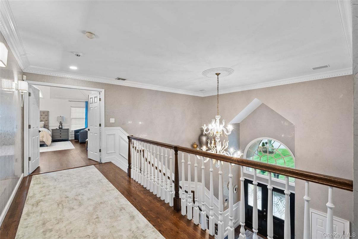 Chandelier, Interior, Recessed Lighting, Wood Texture Flooring