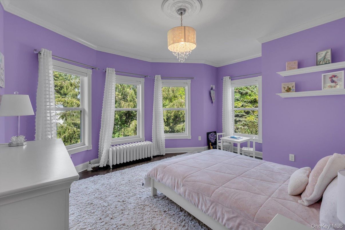 Bedroom, Chandelier, Interior