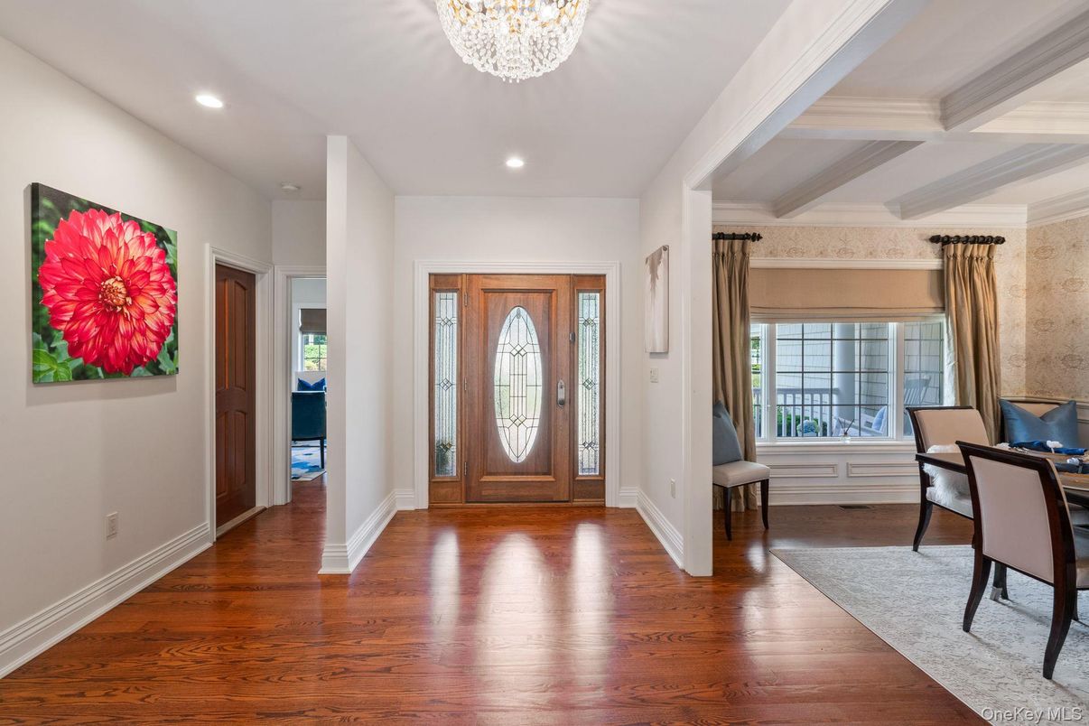 Chandelier, Interior, Recessed Lighting, Wood Texture Flooring