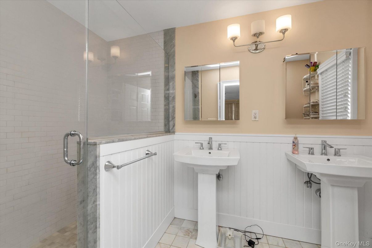 Bathroom, Dual Sink Vanities, Glass Shower, Interior