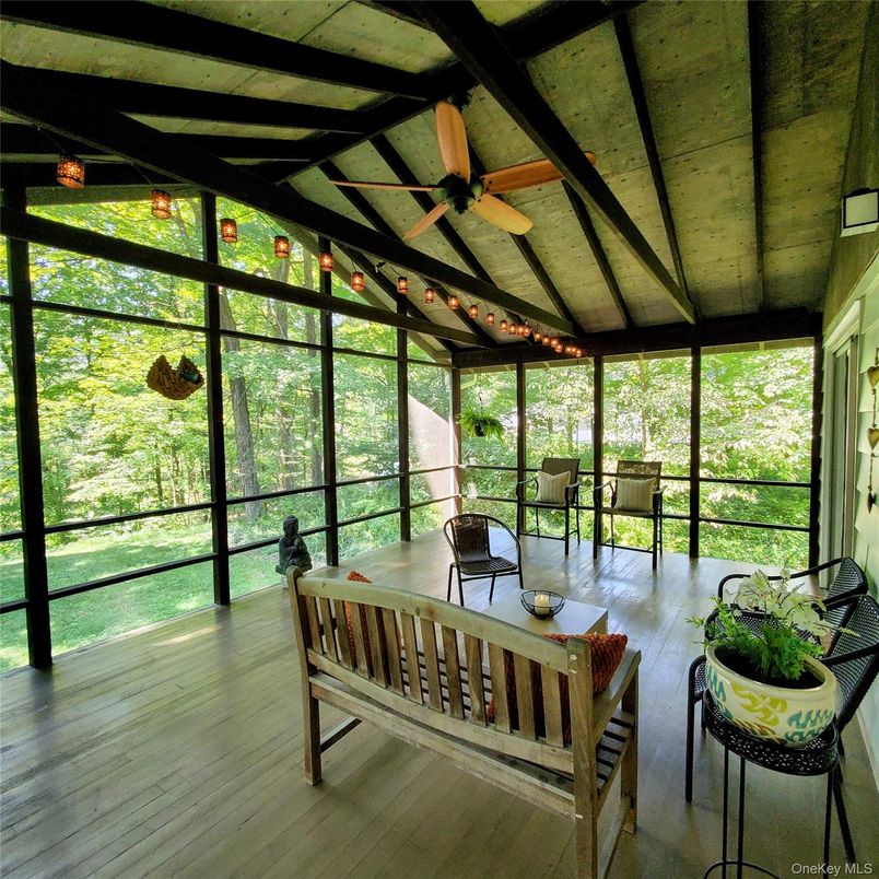 Interior, Sun Room, Wooden Beams, Wood Texture Flooring