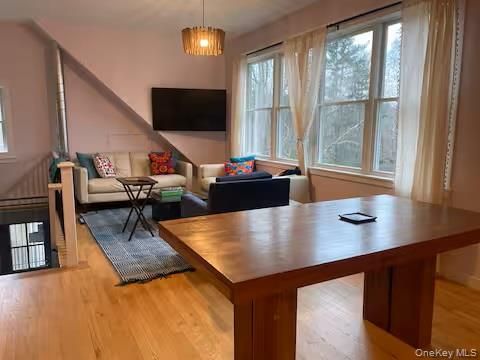 Interior, Living room, Pendant Lights, Wood Texture Flooring
