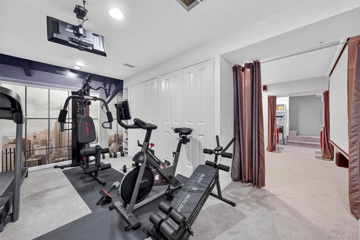 Fitness Equipment, Interior, Recessed Lighting