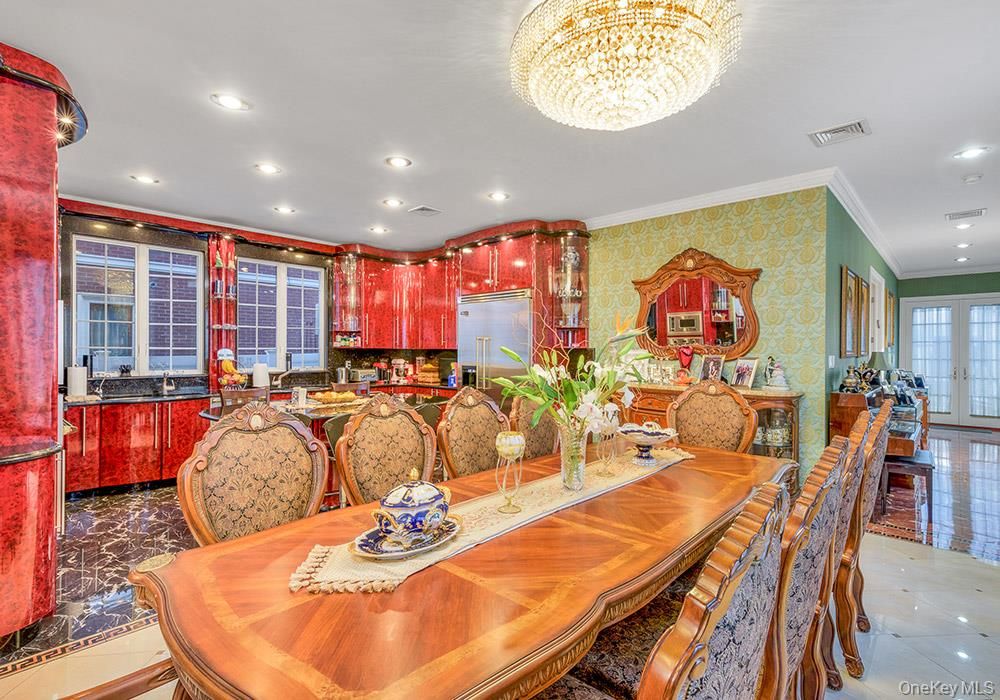 Chandelier, Dining room, Interior, Kitchen, Recessed Lighting