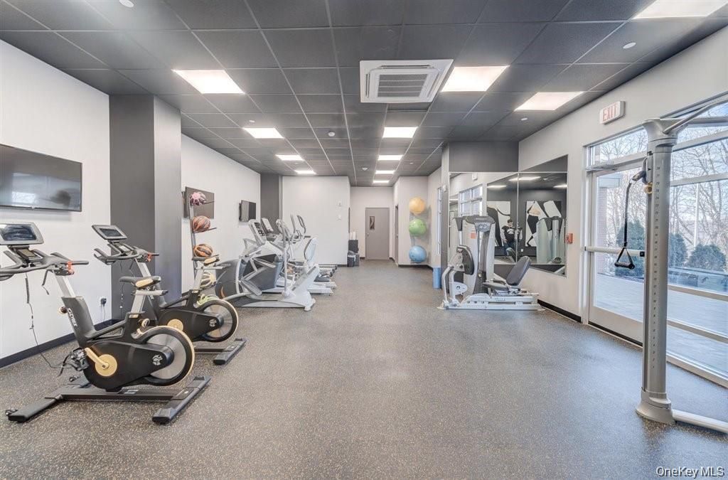 Fitness Equipment, Gym, Interior, Recessed Lighting