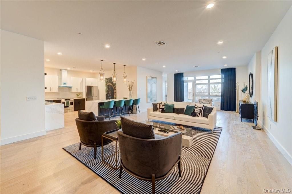 Dining room, Interior, Kitchen, Living room, Pendant Lights, Recessed Lighting, Wood Texture Flooring