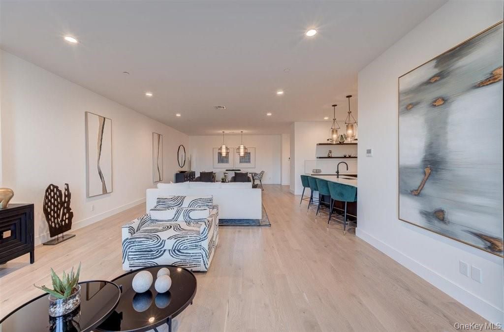 Dining room, Interior, Kitchen, Living room, Pendant Lights, Recessed Lighting, Wood Texture Flooring