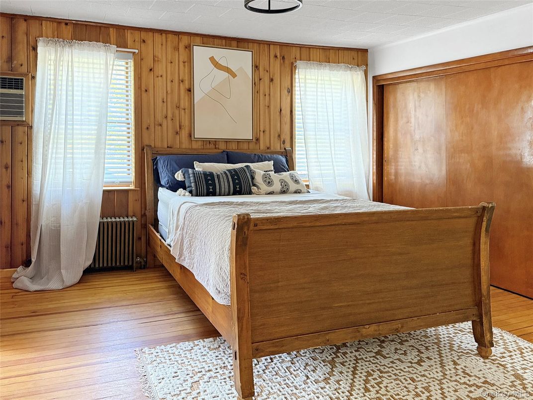 Bedroom, Interior, Wood Texture Flooring, Wooden Walls