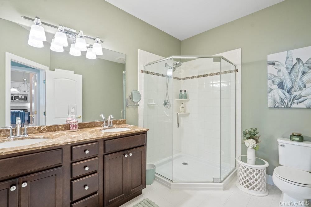 Bathroom, Dual Sink Vanities, Glass Shower, Interior