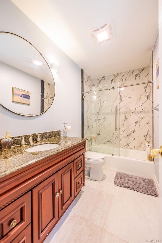 Bathroom, Dual Sink Vanities, Interior, Marble Walls