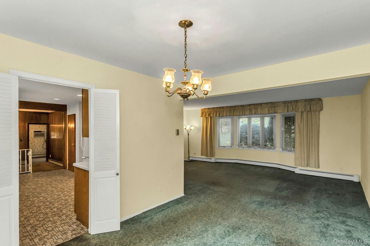 Chandelier, Empty room, Interior