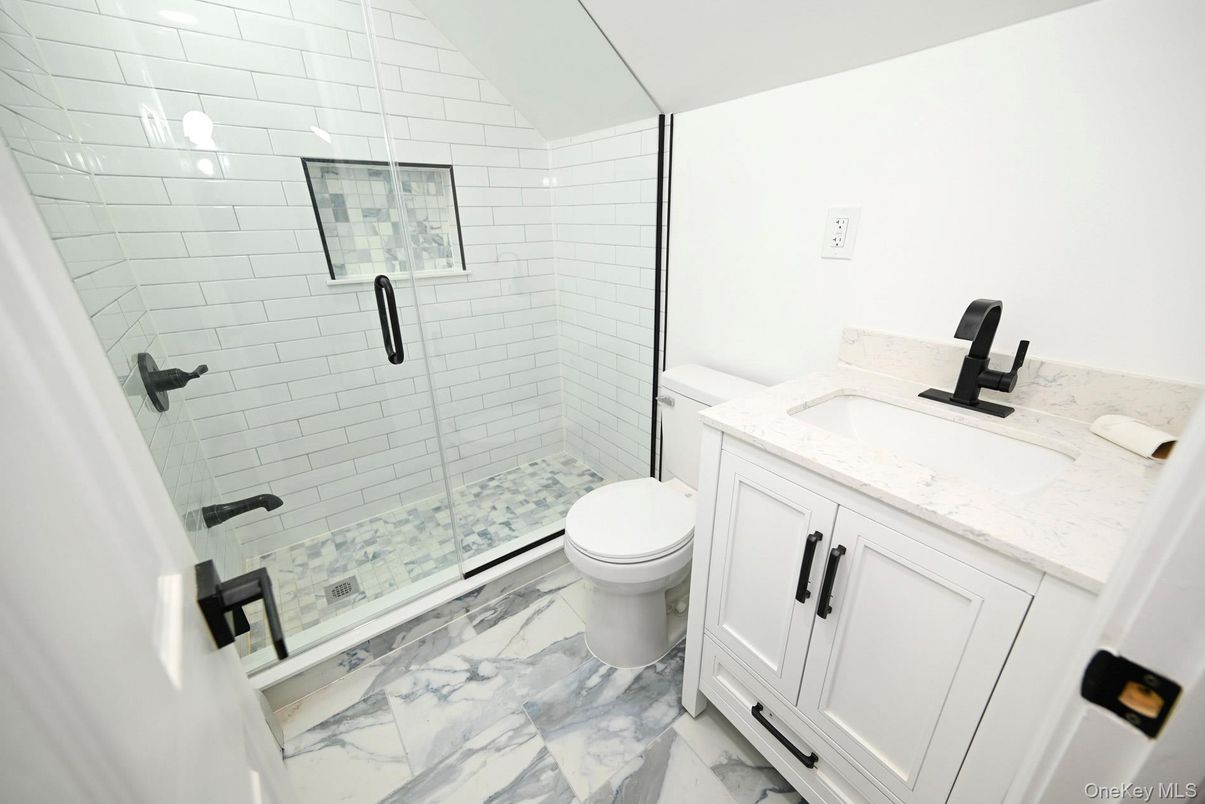 Bathroom, Glass Shower, Interior, Marble