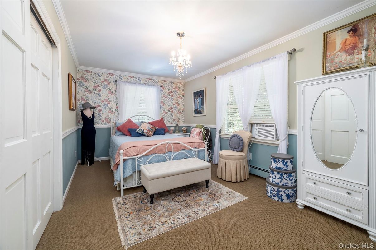 Bedroom, Chandelier, Interior